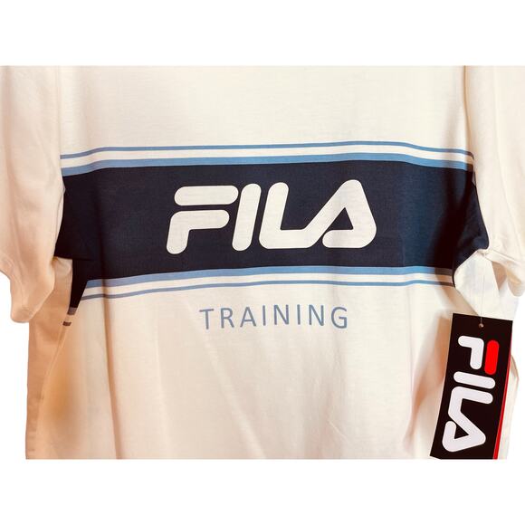 FILA TRAINING Women's T-Shirt Athleisure Cream Small - Picture 2 of 6